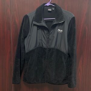 Fila Women's Black Teddy Jacket(L)